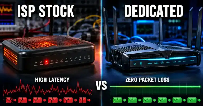 Roteador de Provedor vs Roteador Dedicado Latência e Perda